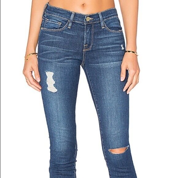 Frame Le Skinny De Jeanne Distressed Jeans Size 26 MSRP $235 - Picture 14 of 16